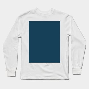 Preppy Beach Chic Nautical Coastal Navy blue prussian blue Long Sleeve T-Shirt